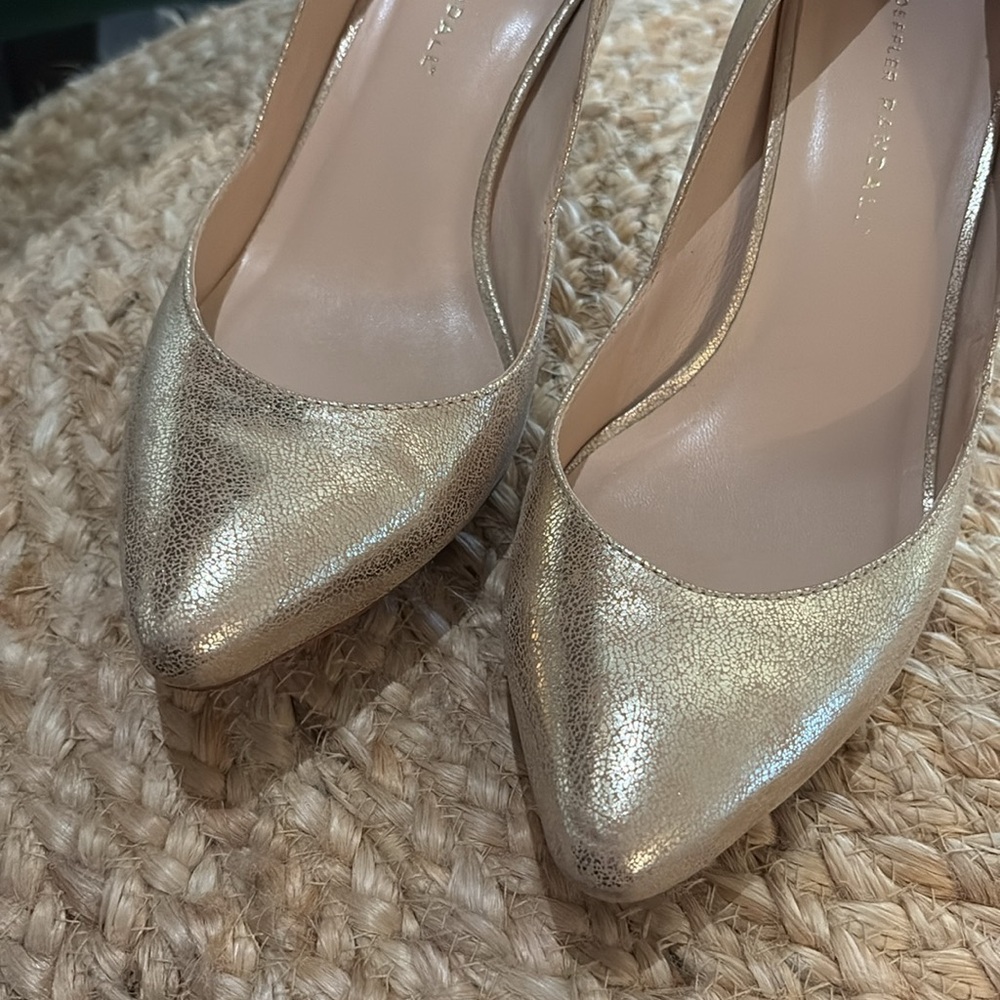Loeffler Randall Gold Tamsin Pumps 8.5 - Picture 8 of 10